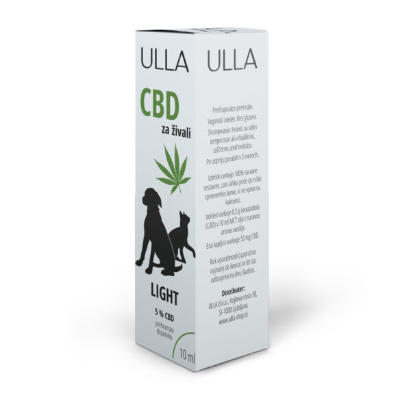 Ulla CBD za živali / light, 10 ml/ 5% CBD